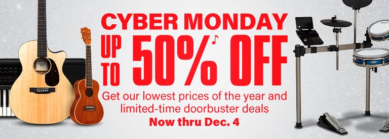 Cyber Monday. Up to 50 percent off. Get our lowest prices of the year and limited time doorbuster deals. Now thru December 4.