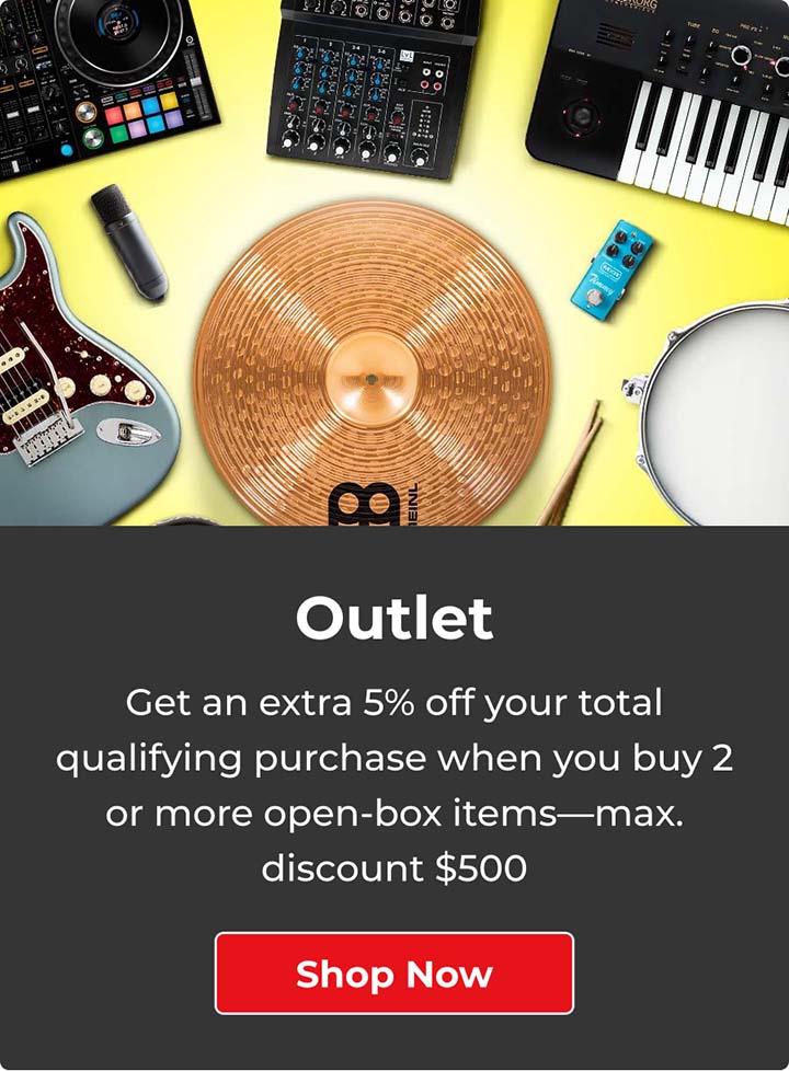 Outlet. Get an extra 5 percent off your total qualifying purchase when you buy 2 or more open box items. Max discount of 500 dollars.