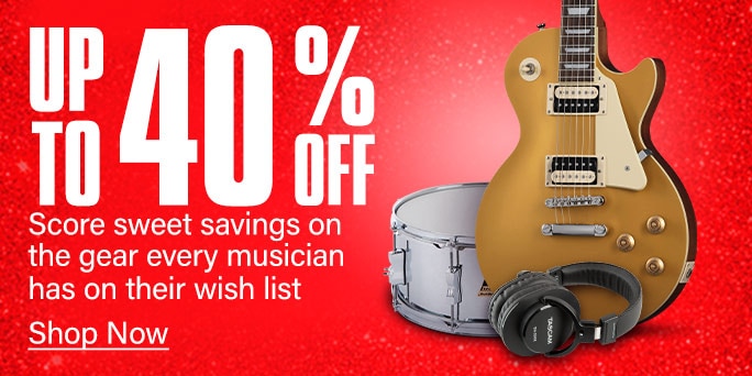 Up to 40 percent off. Score sweet savings on the gear every musician has on their wish list. Shop now.