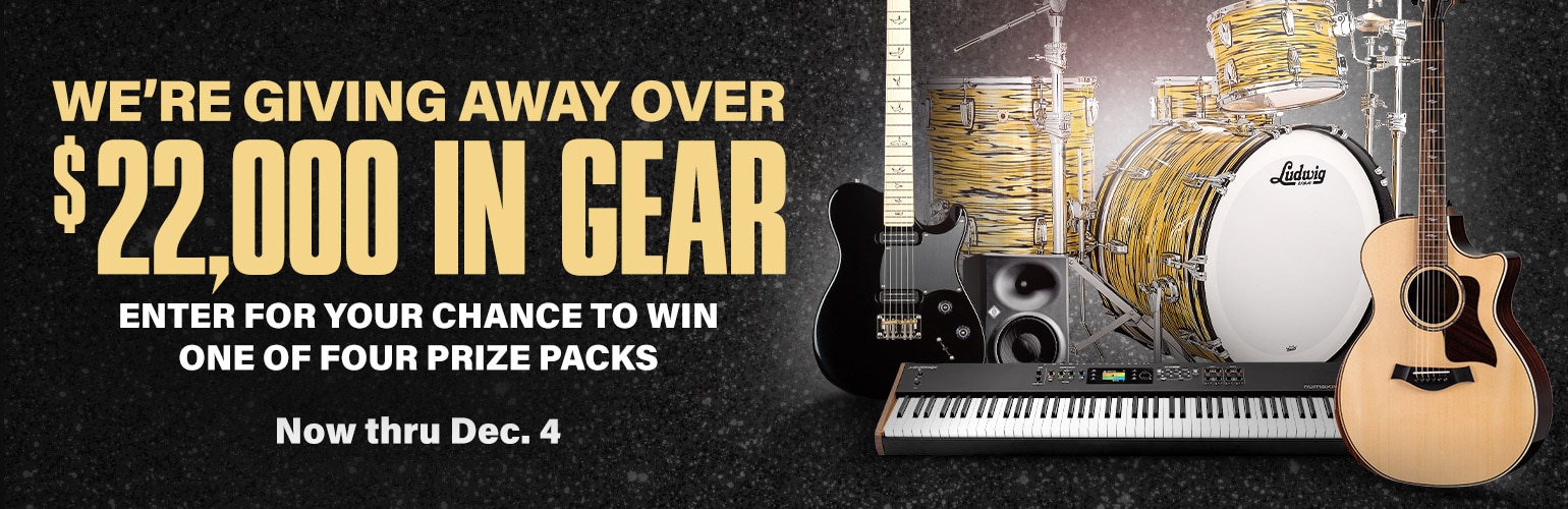 Were giving away over 22 thousand dollars in gear. Enter for your chance to win one of four prize packs. Now thru December 4.