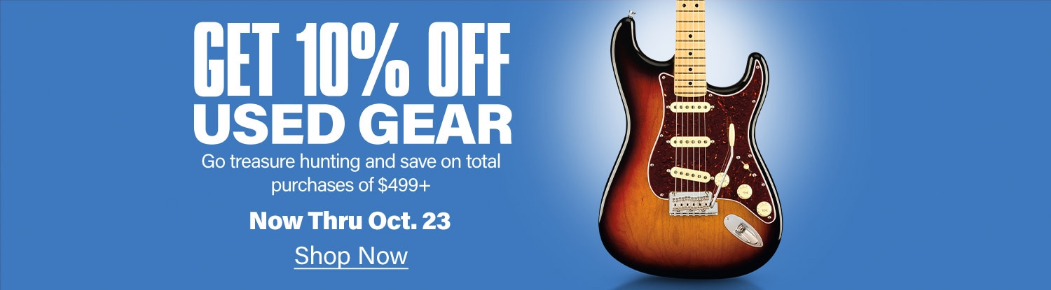 Get 10 percent off used gear. Go treasure hunting and save on total purchases of $499+. Now thru Oct. 23