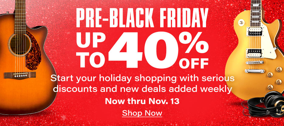 Pre-Black Friday. Up to 40 percent off. Start your holiday shopping with serious discounts and new deals added weekly. Now thru Nov.13. Shop Now.